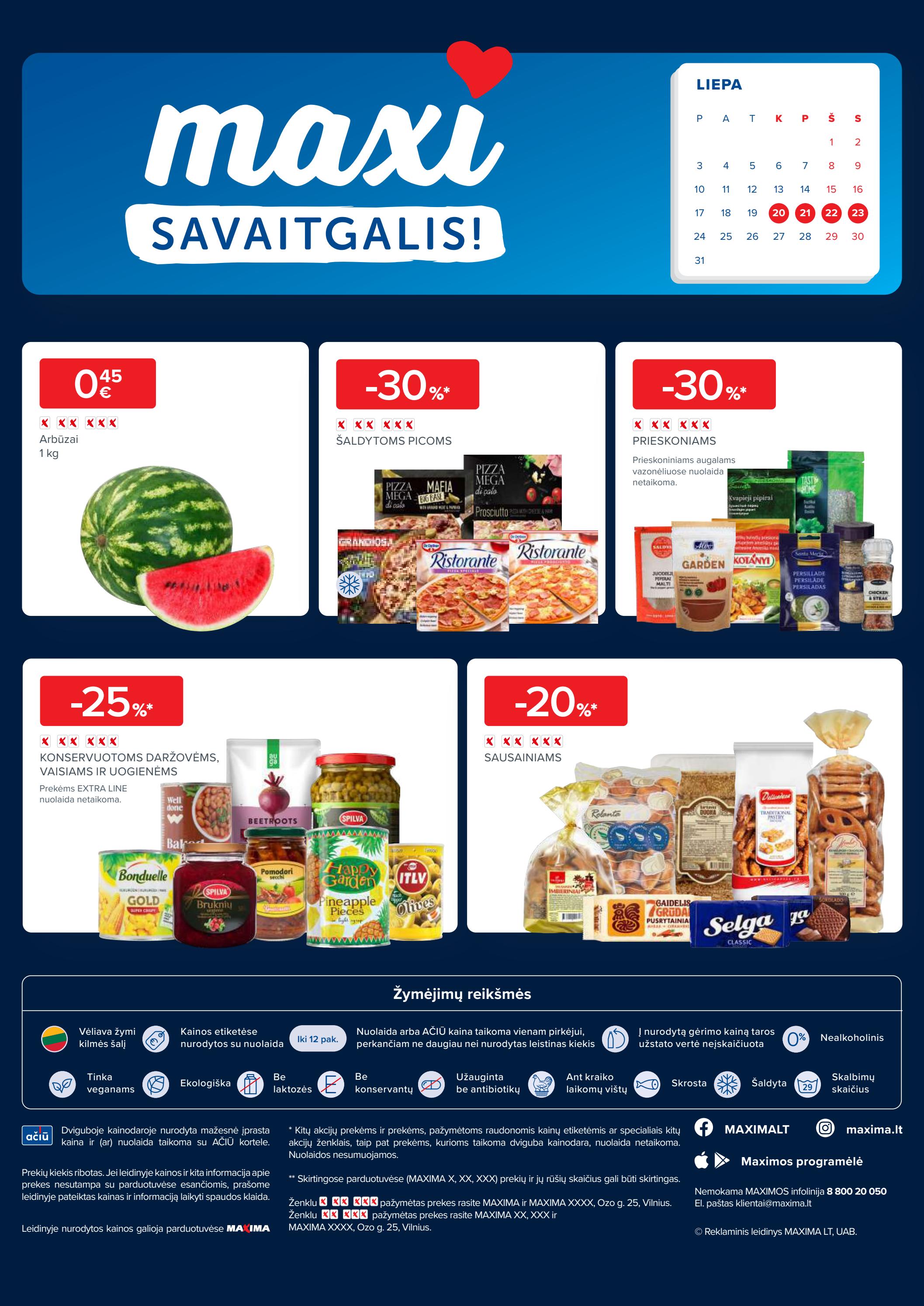 Maxima kaininis leidinys akcijos nuo 
  2023-07-18 iki 
  2023-07-24 | Leidinukas.lt puslapis 40