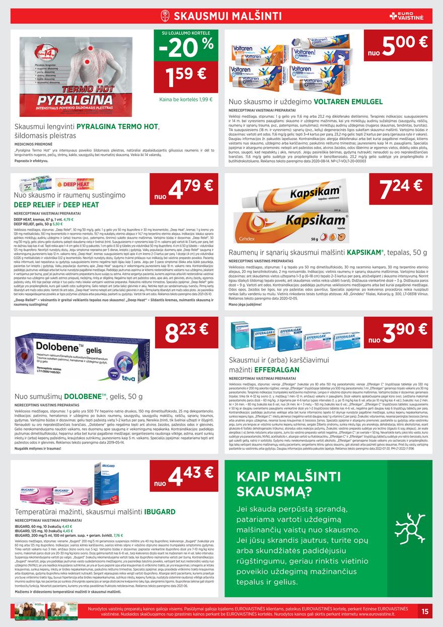 Euro vaistinė leidinys akcijos nuo 
  2022-11-01 iki 
  2022-11-30 | Leidinukas.lt puslapis 15