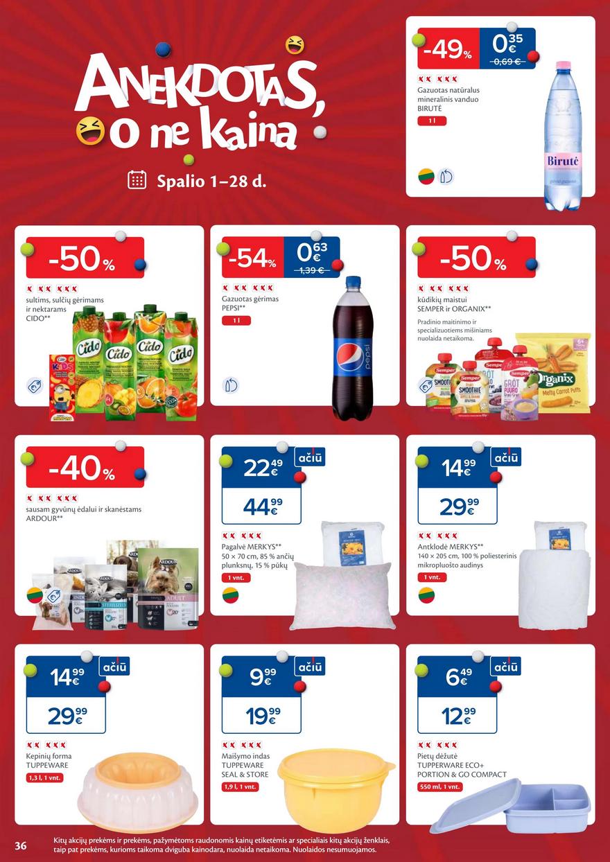 Maxima savaitinis leidinys 40 akcijos nuo 
  2024-10-01 iki 
  2024-10-07 | Leidinukas.lt puslapis 36