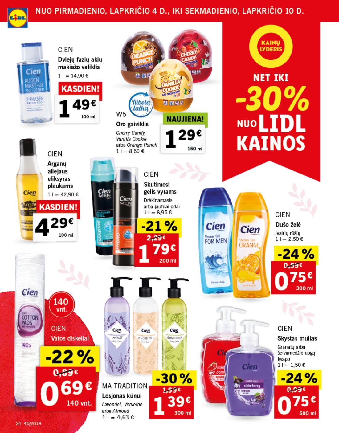 Lidl savaitinis leidinys akcijos nuo 
  2019-11-04 iki 
  2019-11-10 | Leidinukas.lt puslapis 24