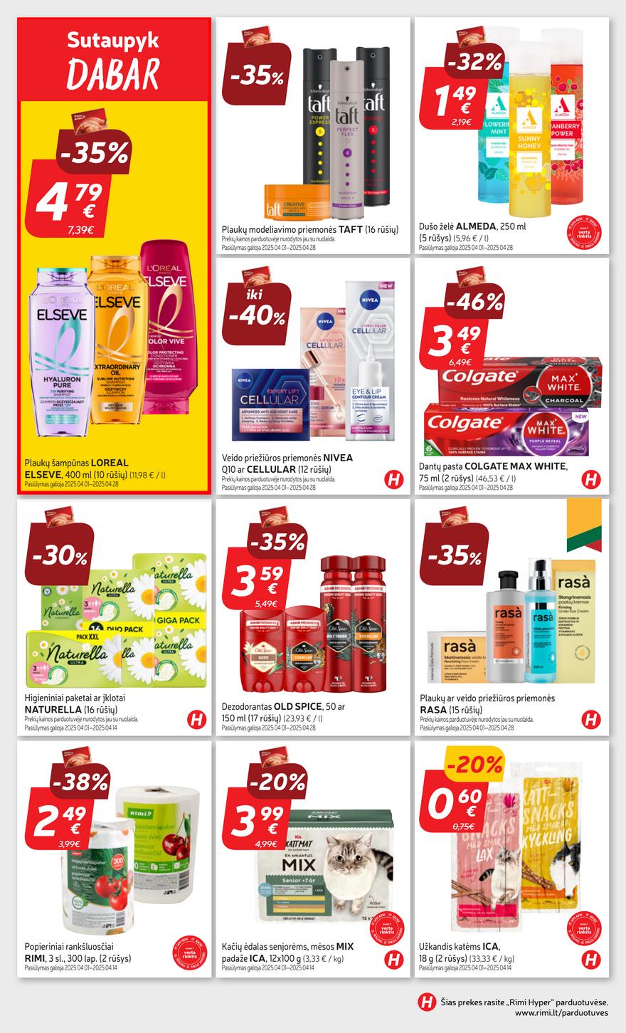 Rimi savaitinis leidinys 15 akcijos nuo 
  2025-04-08 iki 
  2025-04-14 | Leidinukas.lt puslapis 32