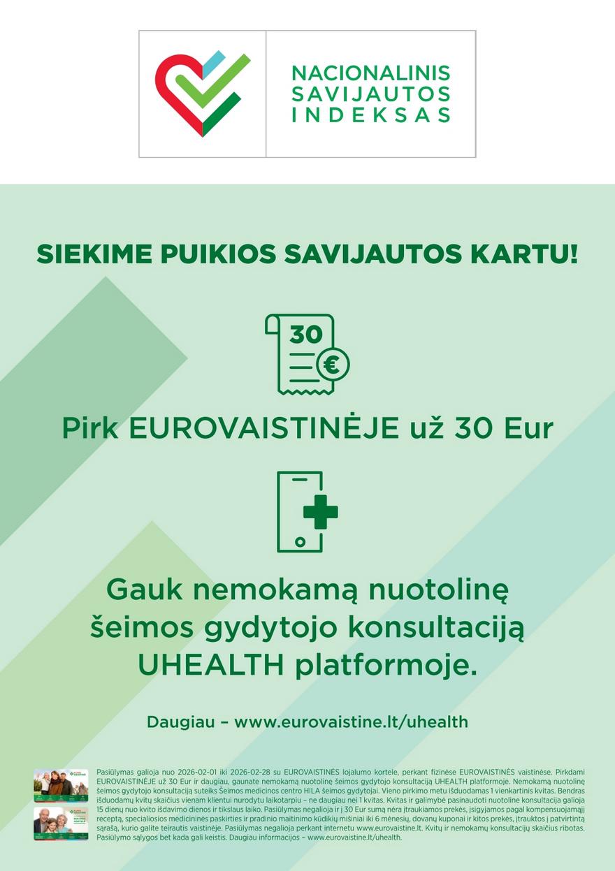 Euro vaistinė katalogas akcijos nuo 
  2026-02-01 iki 
  2026-02-28 | Leidinukas.lt puslapis 2