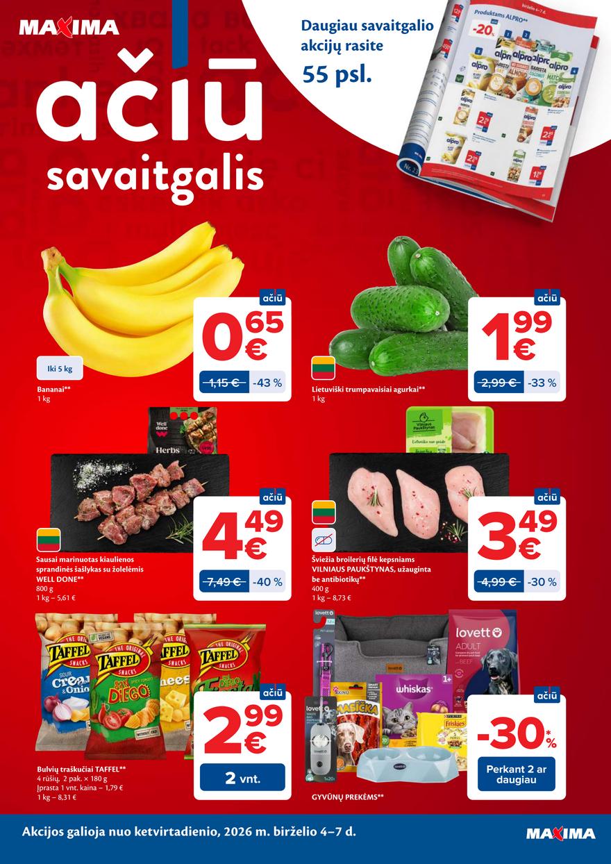 Maxima leidinys akcijos nuo 
  2026-06-02 iki 
  2026-06-08 | Leidinukas.lt puslapis 56