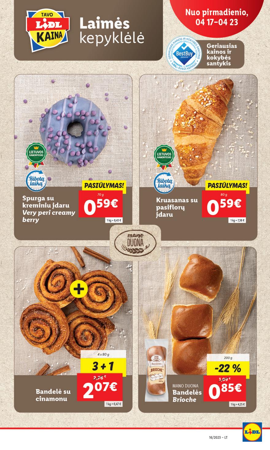 Lidl pasiūlymai akcijos nuo 
  2023-04-17 iki 
  2023-04-23 | Leidinukas.lt puslapis 10