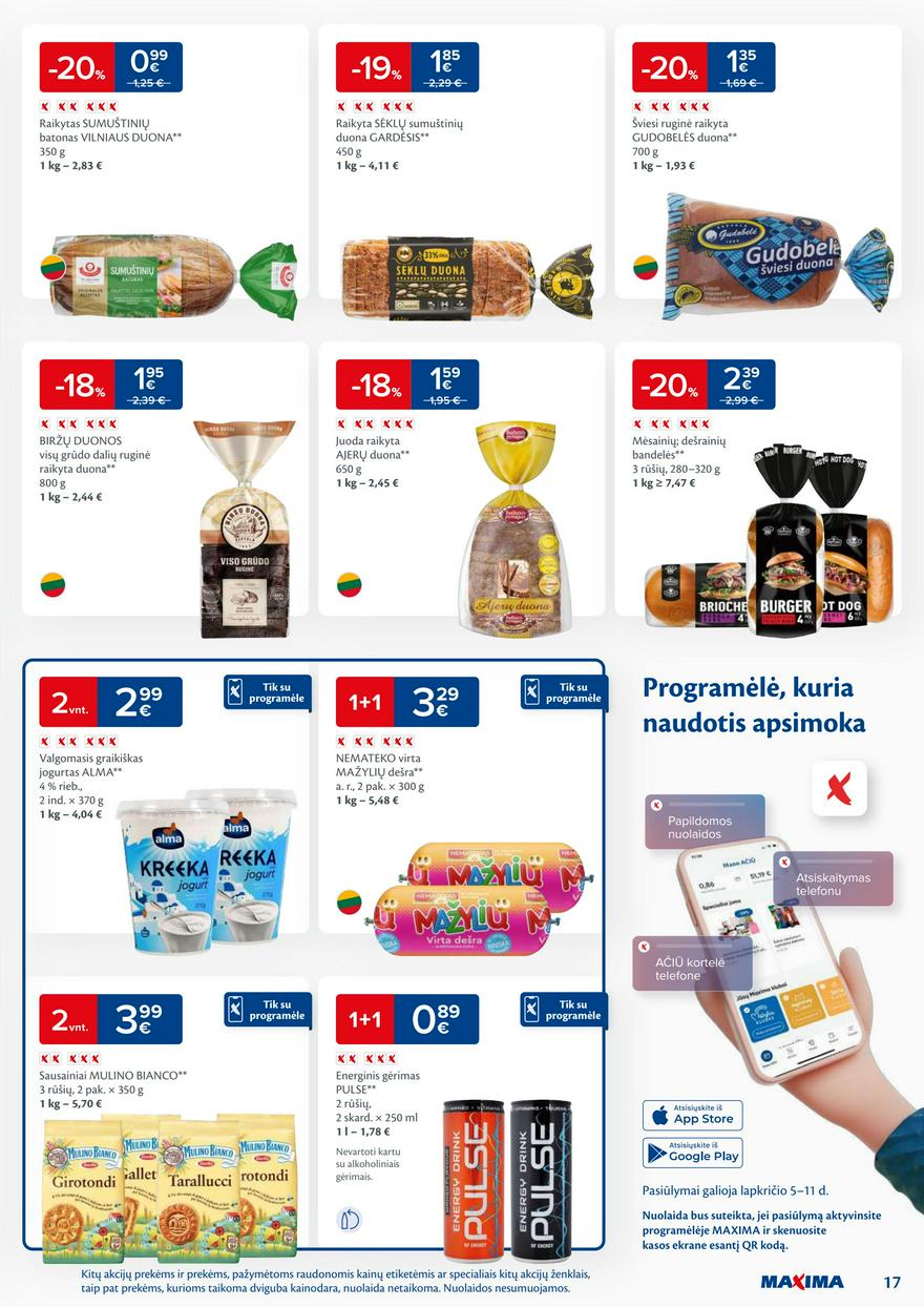 Maxima savaitinis leidinys 45 akcijos nuo
2024-11-05 iki
2024-11-11 | Leidinukas.lt puslapis 17