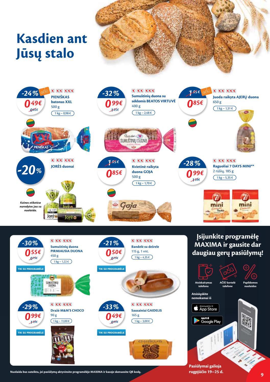 Maxima kaininis leidinys akcijos nuo 
  2021-08-17 iki 
  2021-08-23 | Leidinukas.lt puslapis 9