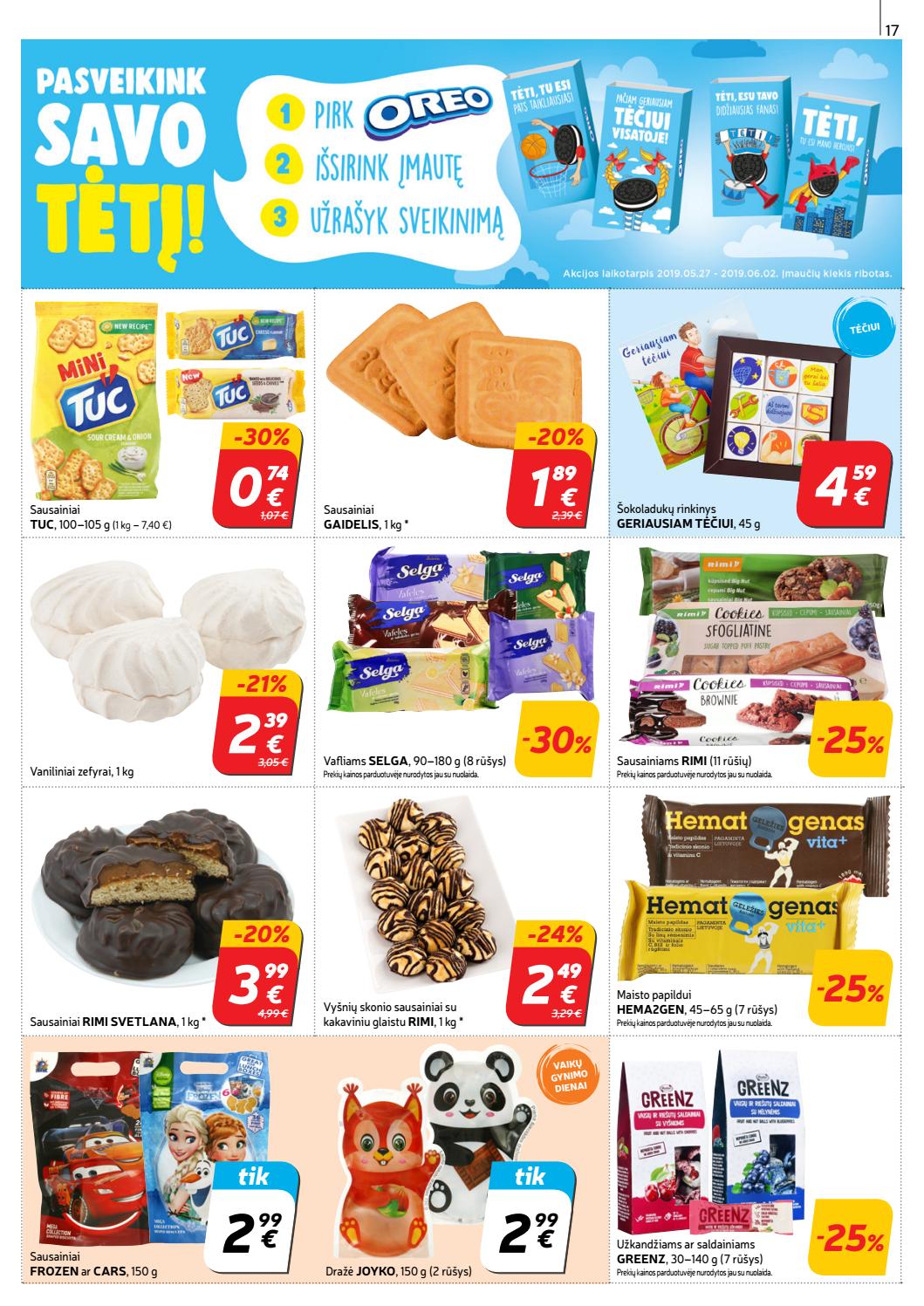 Rimi savaitinis leidinys akcijos nuo 
  2019-05-28 iki 
  2019-06-03 | Leidinukas.lt puslapis 18
