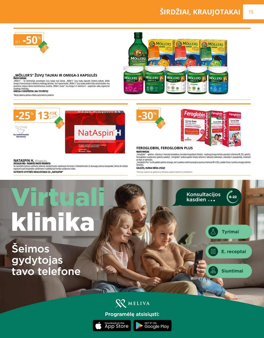 Gintarinės vaistinės leidinys akcijos nuo
2025-10-01 iki
2025-10-31 | Leidinukas.lt puslapis 15