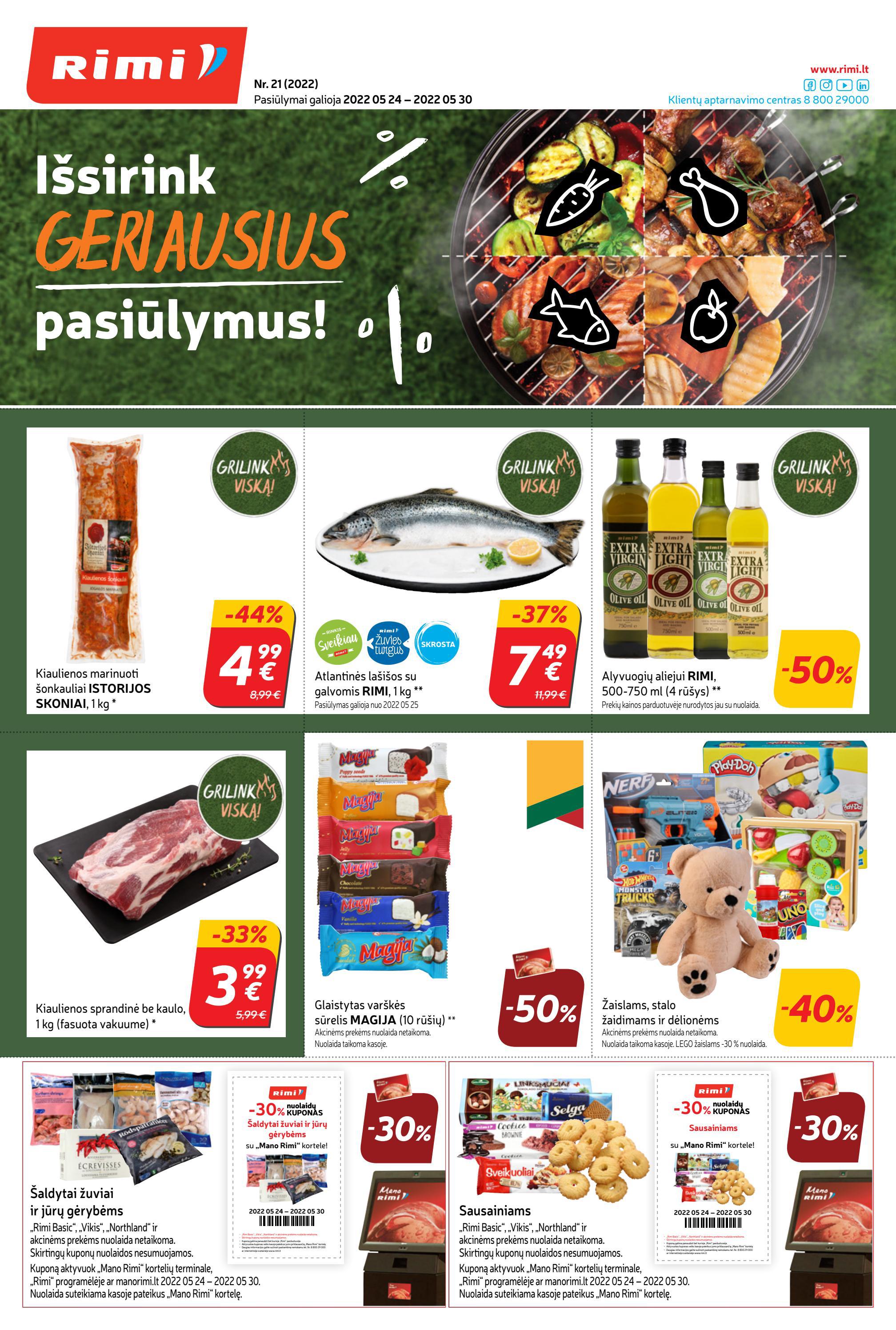 Rimi savaitinis leidinys akcijos nuo 
  2022-05-24 iki 
  2022-05-30 | Leidinukas.lt puslapis 1
