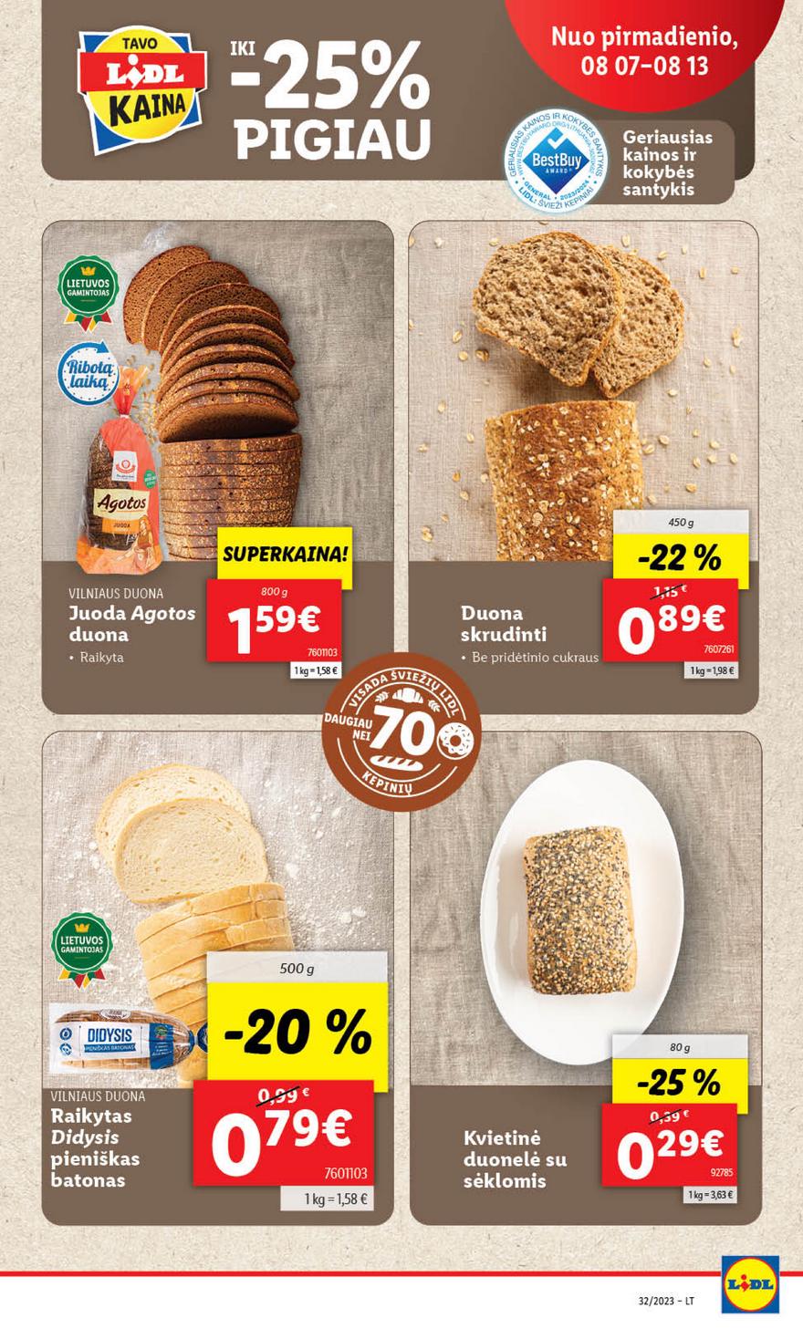 Lidl pasiūlymai akcijos nuo 
  2023-08-07 iki 
  2023-08-13 | Leidinukas.lt puslapis 33