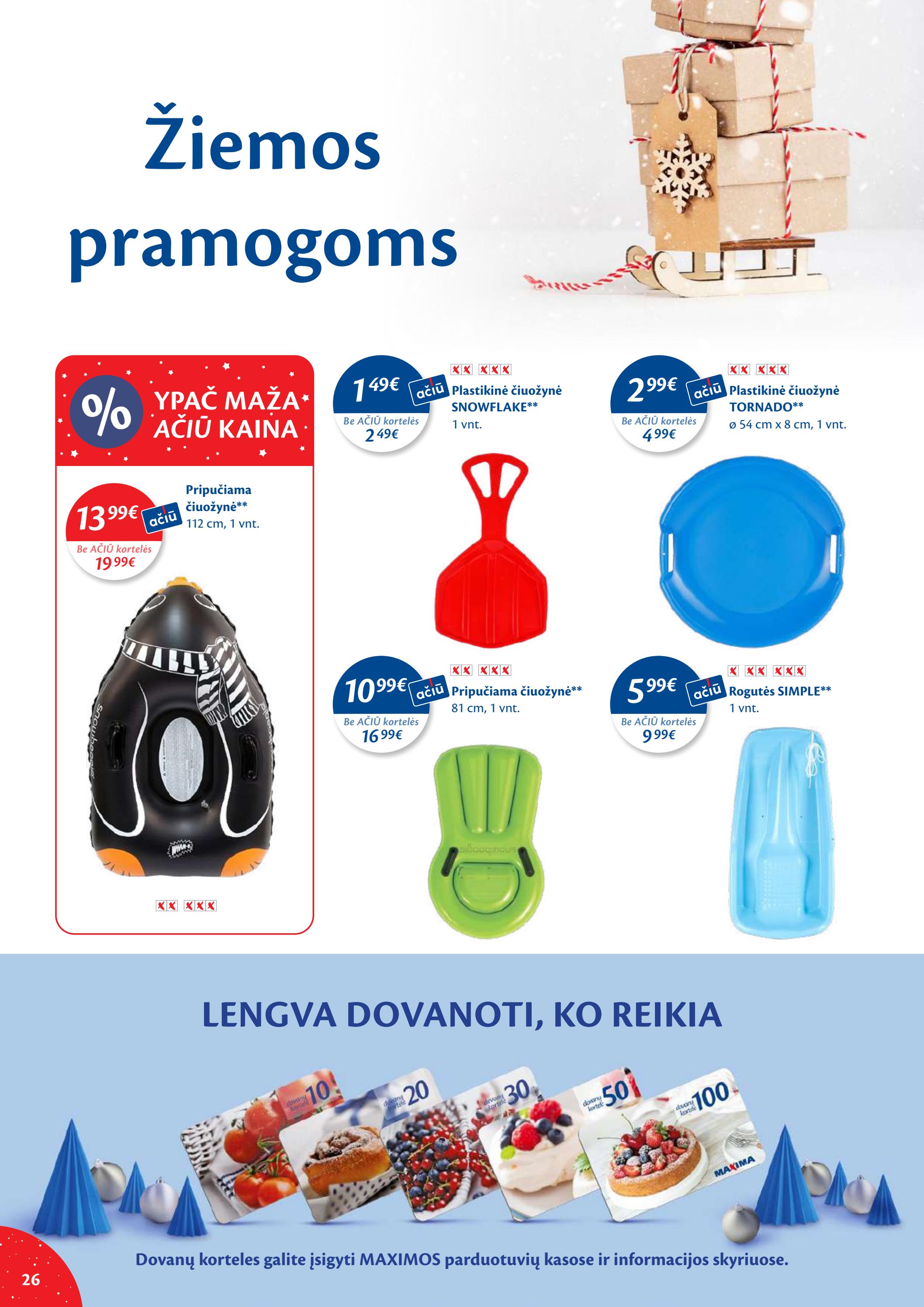 Maxima kaininis leidinys akcijos nuo 
  2022-12-27 iki 
  2023-01-02 | Leidinukas.lt puslapis 26
