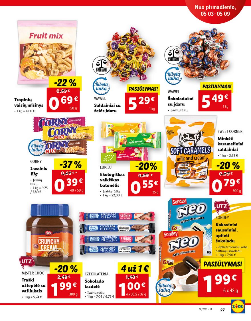 Lidl maisto prekių pasiūlymai akcijos nuo 
  2021-05-03 iki 
  2021-05-09 | Leidinukas.lt puslapis 27