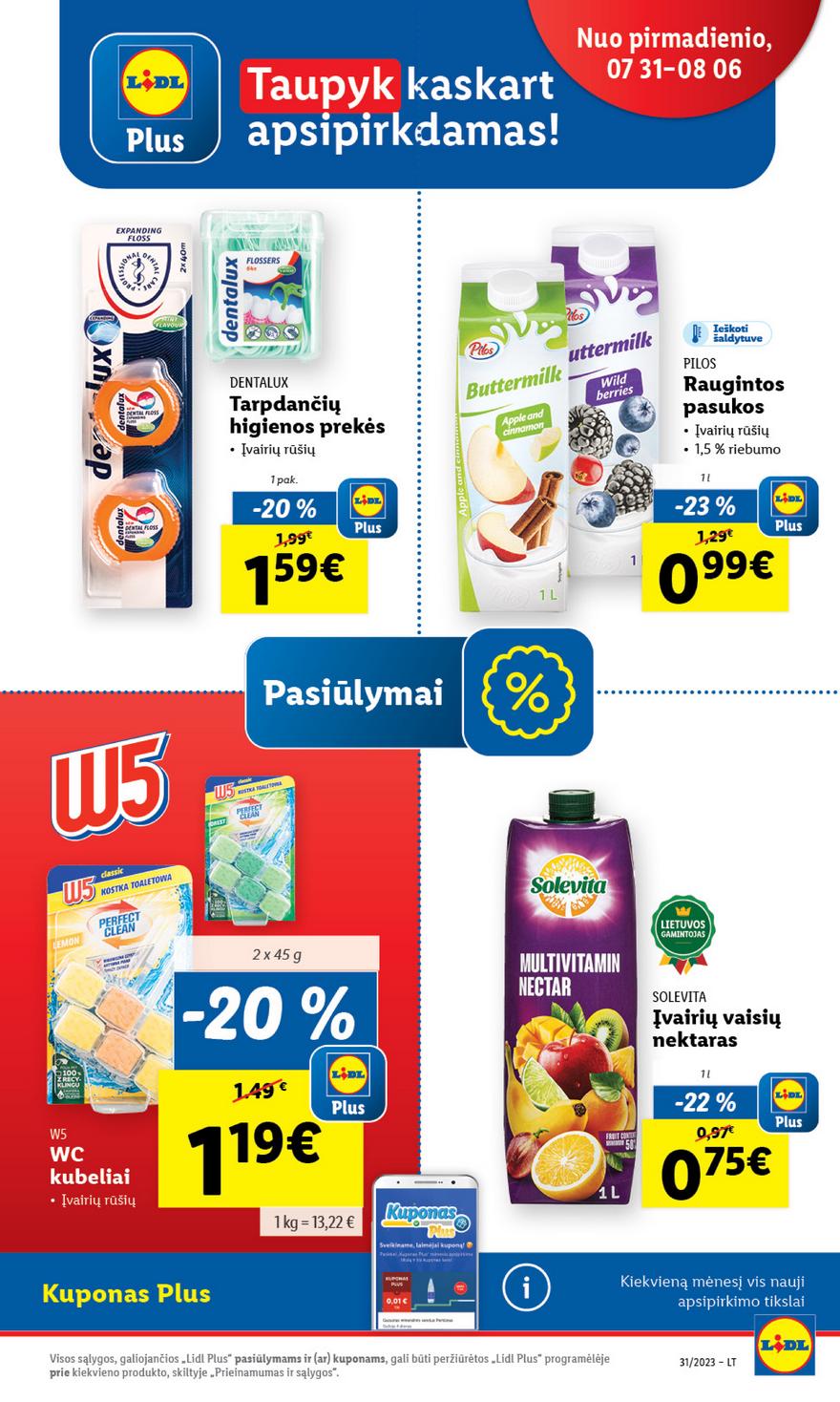 Lidl pasiūlymai akcijos nuo 
  2023-07-31 iki 
  2023-08-06 | Leidinukas.lt puslapis 28