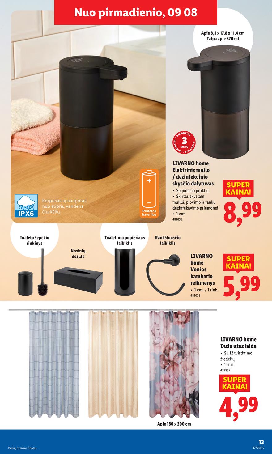 Lidl leidinys akcijos nuo 
  2025-09-08 iki 
  2025-09-14 | Leidinukas.lt puslapis 13