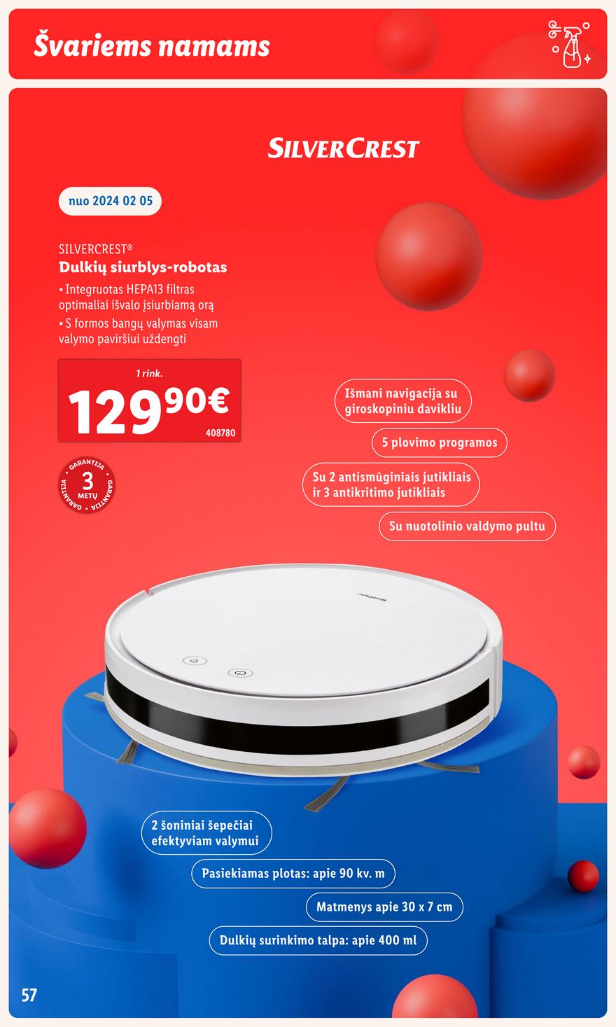 Lidl pasiūlymai akcijos nuo 
  2024-02-05 iki 
  2024-02-11 | Leidinukas.lt puslapis 57
