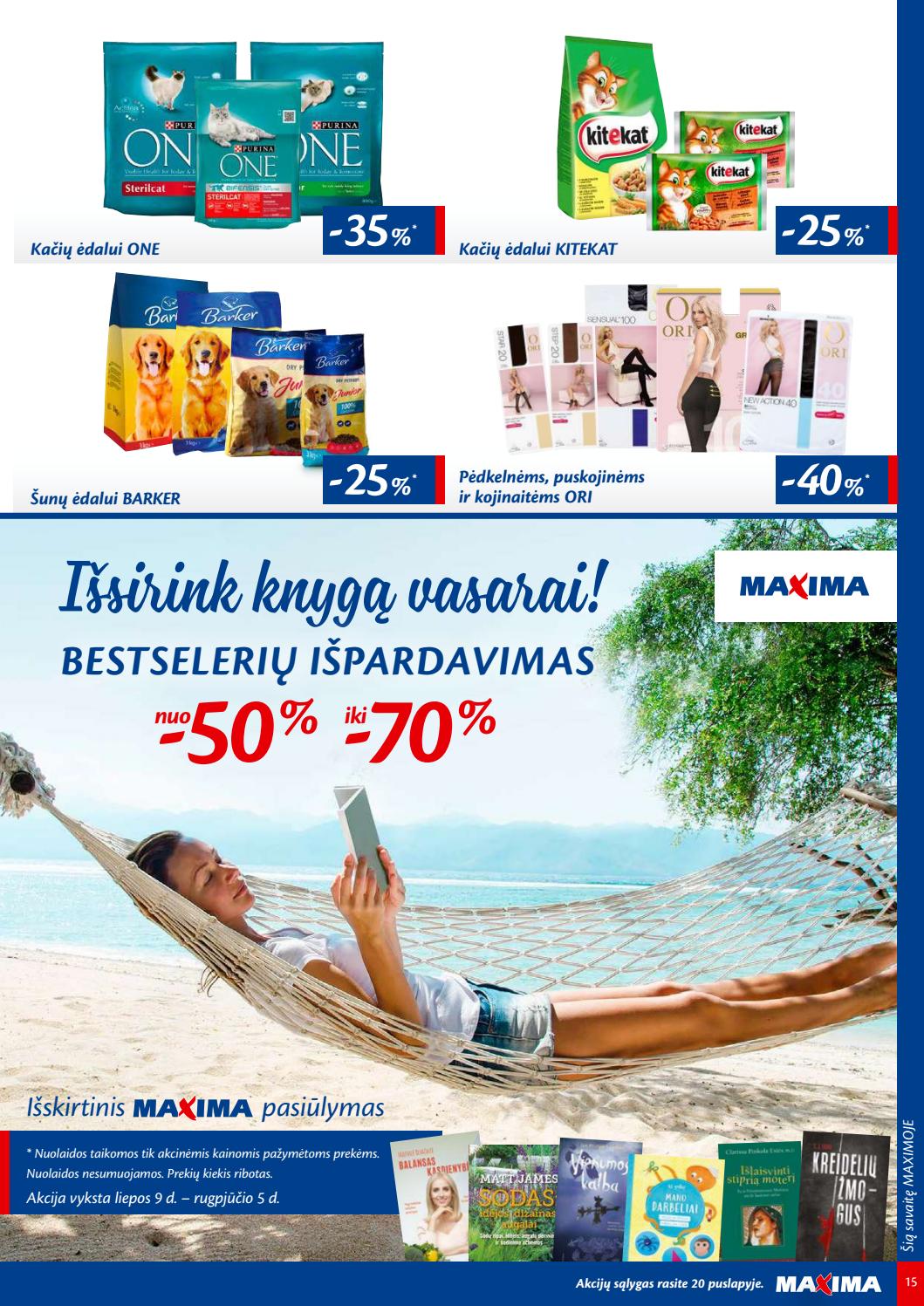 Maxima kaininis leidinys akcijos nuo 
  2019-07-09 iki 
  2019-07-15 | Leidinukas.lt puslapis 15