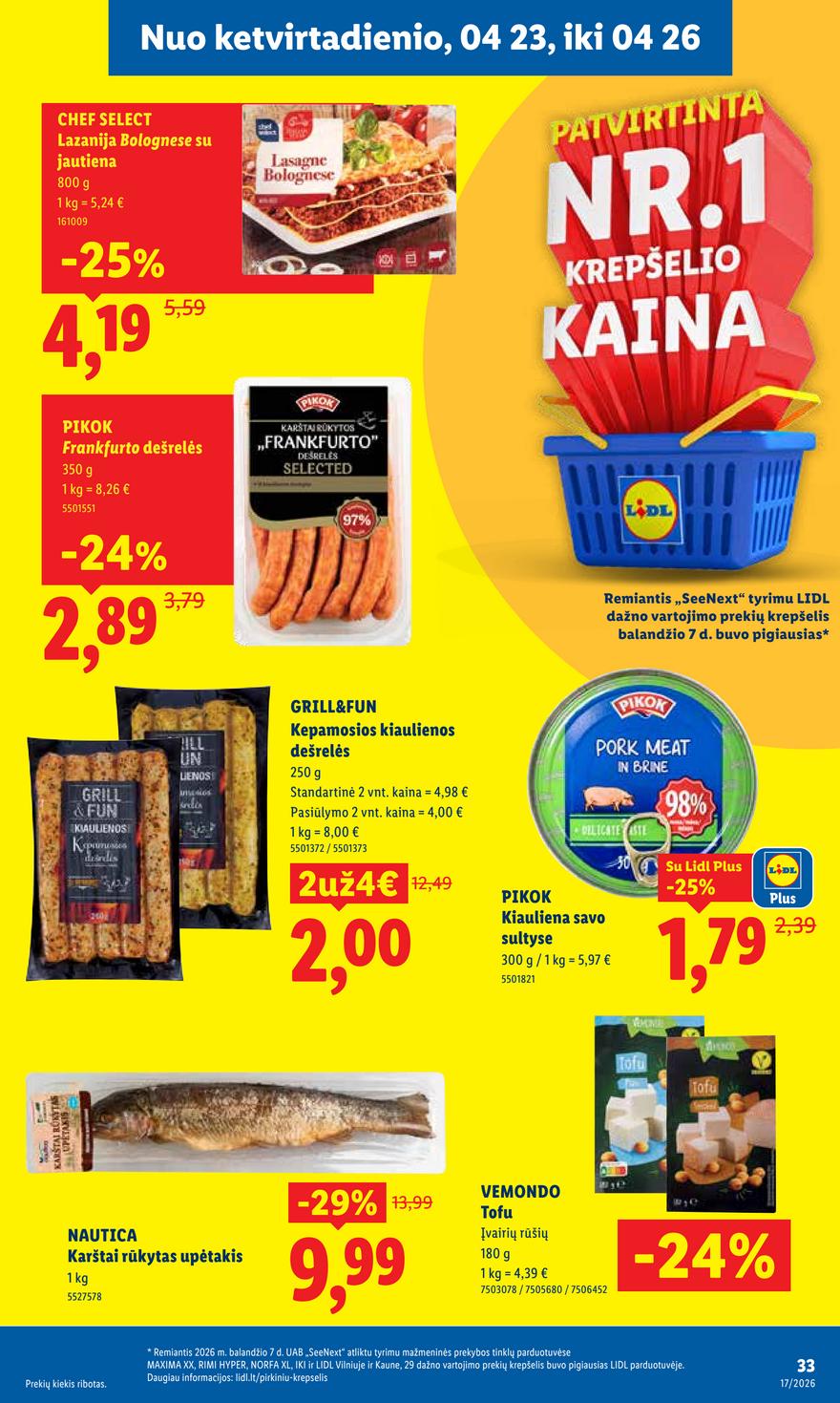 Lidl leidinys akcijos nuo 
  2026-04-20 iki 
  2026-04-26 | Leidinukas.lt puslapis 29