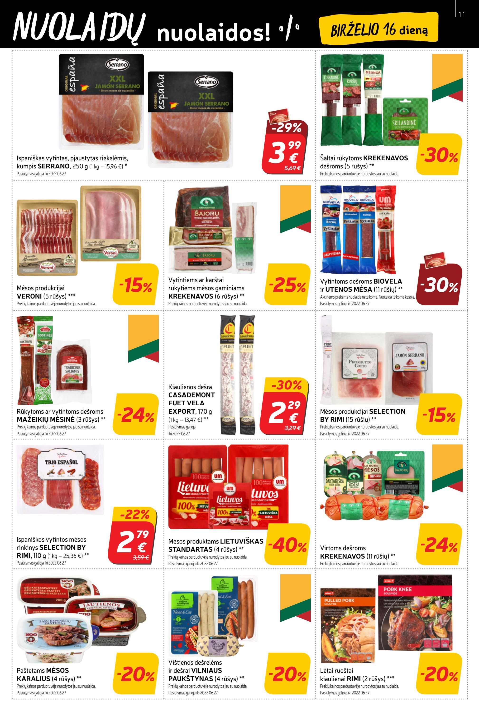 Rimi savaitinis leidinys akcijos nuo 
  2022-06-14 iki 
  2022-06-20 | Leidinukas.lt puslapis 11