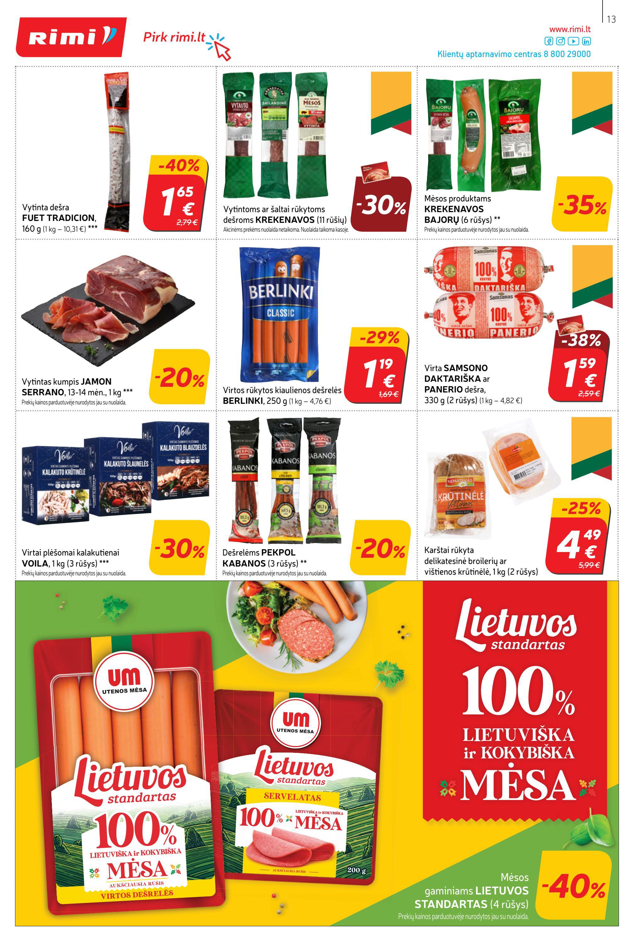 Rimi savaitinis leidinys akcijos nuo 
  2022-02-15 iki 
  2022-02-21 | Leidinukas.lt puslapis 13