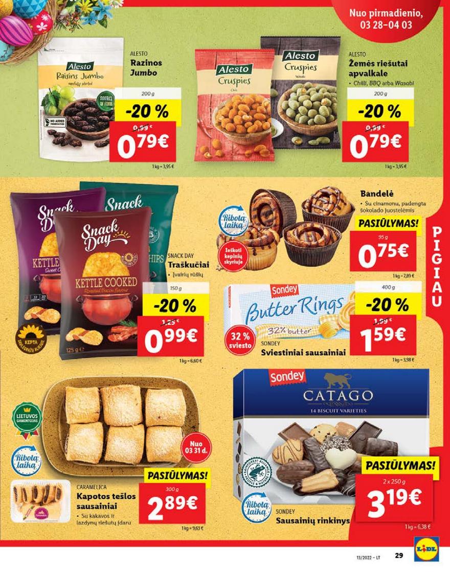 Lidl maisto prekių pasiūlymai akcijos nuo 
  2022-03-28 iki 
  2022-04-03 | Leidinukas.lt puslapis 29