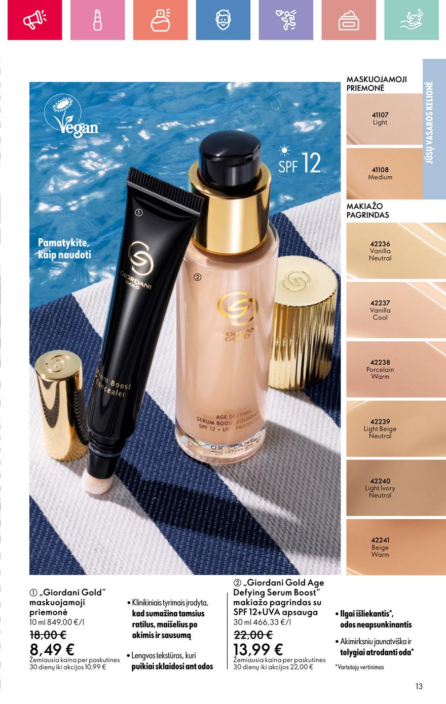 Oriflame katalogas akcijos nuo 
  2025-06-22 iki 
  2025-07-12 | Leidinukas.lt puslapis 13