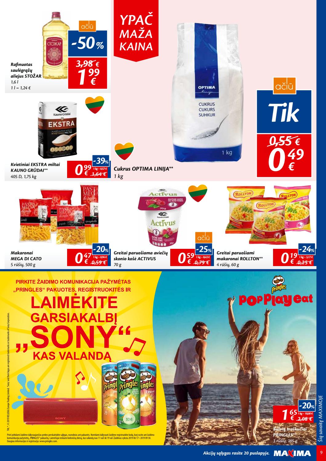 Maxima kaininis leidinys akcijos nuo 
  2019-07-02 iki 
  2019-07-08 | Leidinukas.lt puslapis 9