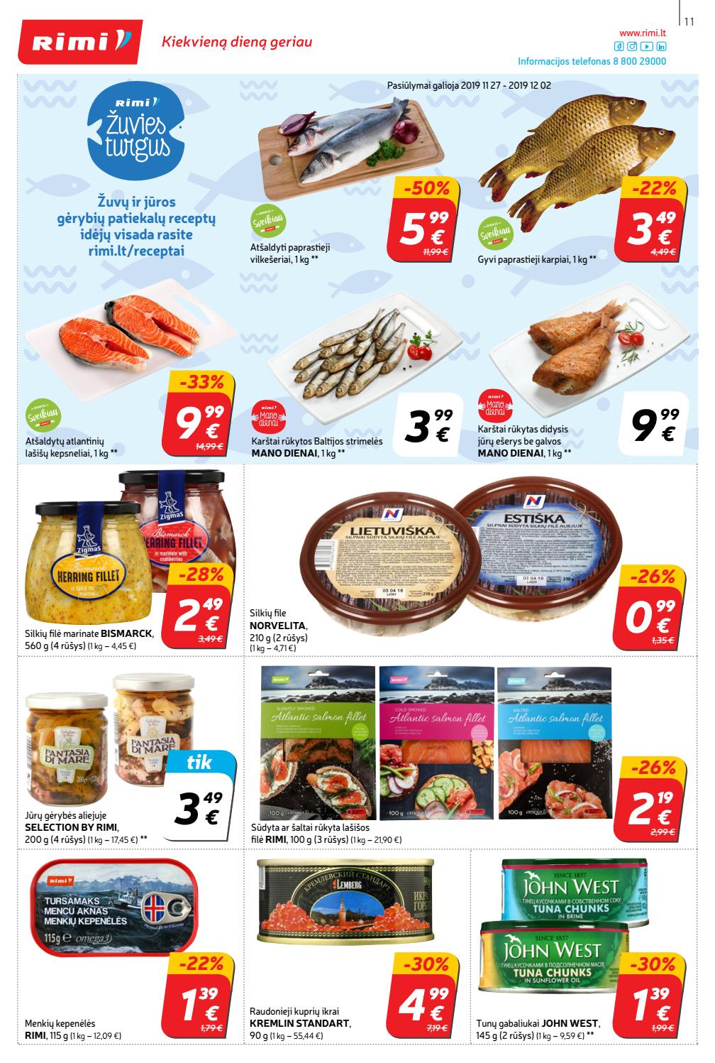 Rimi savaitinis leidinys akcijos nuo 
  2019-11-26 iki 
  2019-12-02 | Leidinukas.lt puslapis 11
