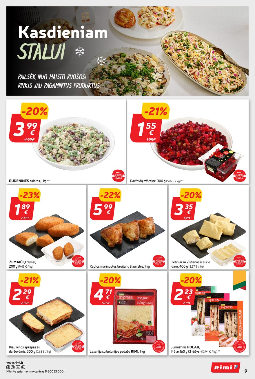 Rimi savaitinis leidinys akcijos nuo 
  2024-01-09 iki 
  2024-01-15 | Leidinukas.lt puslapis 9