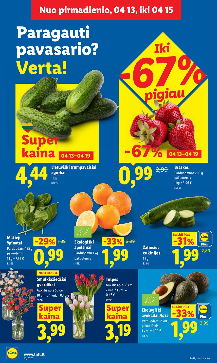 Lidl leidinys akcijos nuo 
  2026-04-13 iki 
  2026-04-19 | Leidinukas.lt puslapis 4