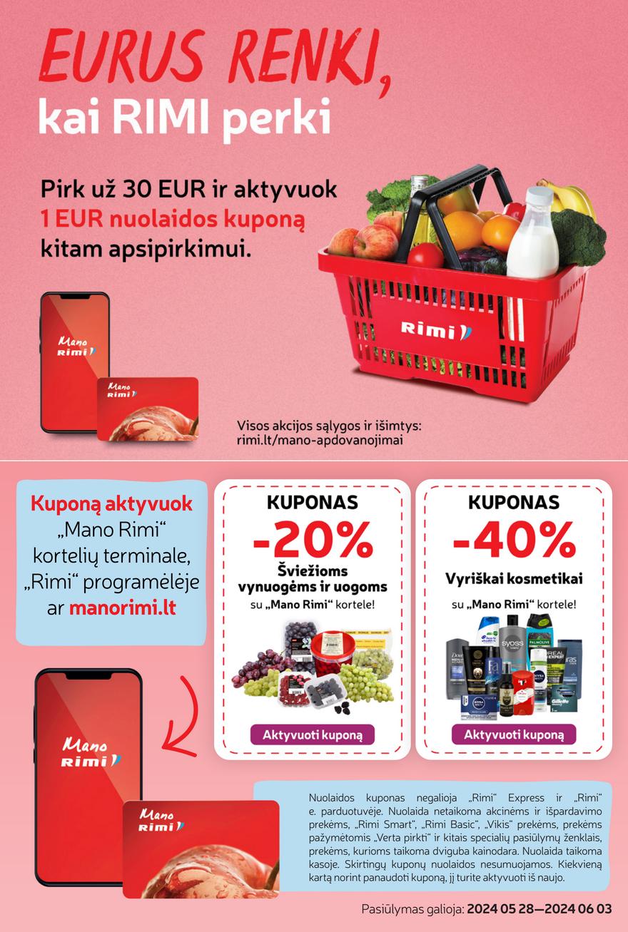 Rimi savaitinis leidinys akcijos nuo 
  2024-05-28 iki 
  2024-06-03 | Leidinukas.lt puslapis 29