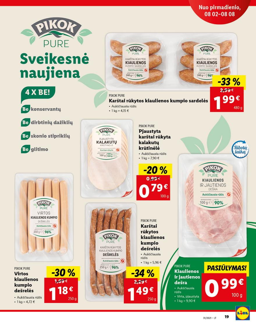 Lidl maisto prekių pasiūlymai akcijos nuo 
  2021-08-02 iki 
  2021-08-08 | Leidinukas.lt puslapis 19