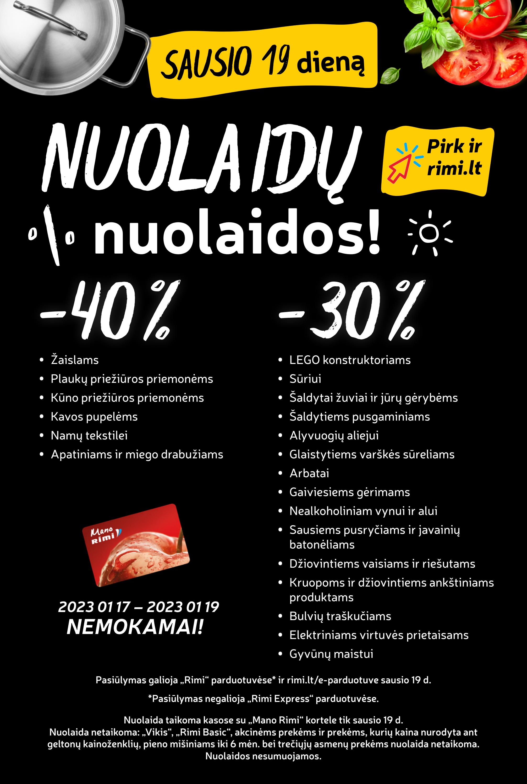 Rimi savaitinis leidinys akcijos nuo 
  2023-01-17 iki 
  2023-01-23 | Leidinukas.lt puslapis 24