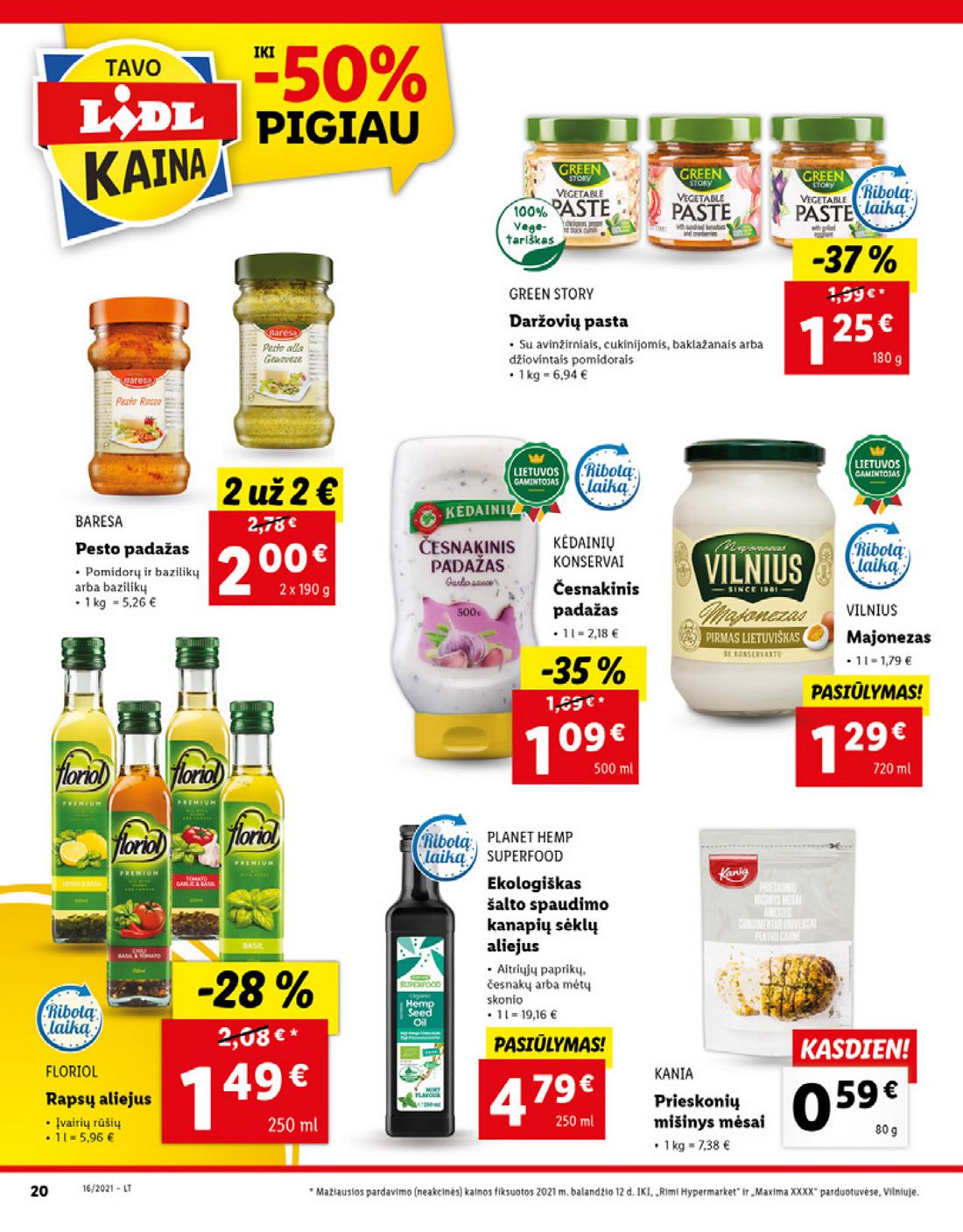 Lidl maisto prekių pasiūlymai akcijos nuo 
  2021-04-19 iki 
  2021-04-25 | Leidinukas.lt puslapis 20