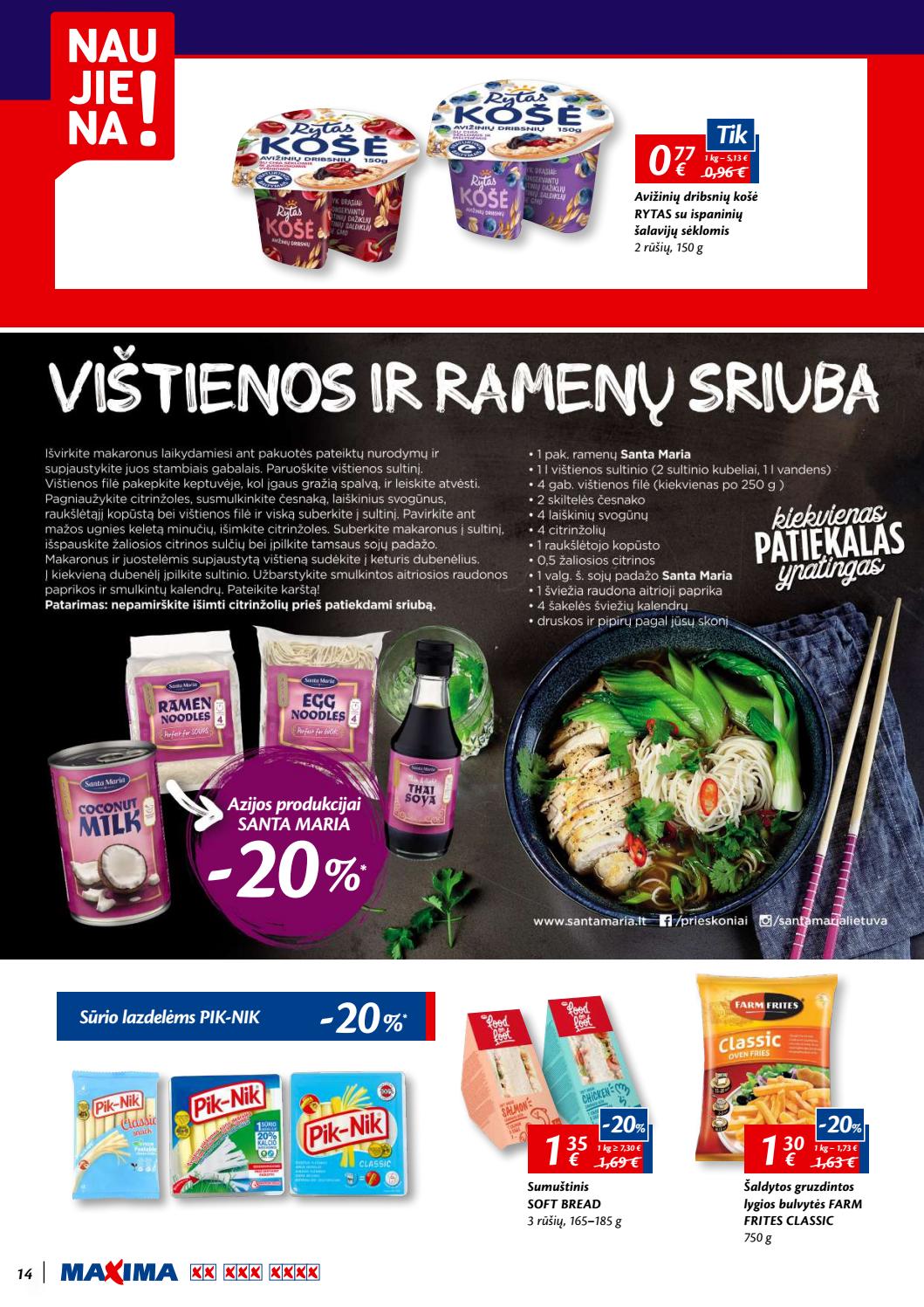 Maxima kaininis leidinys akcijos nuo 
  2019-09-12 iki 
  2019-09-25 | Leidinukas.lt puslapis 14