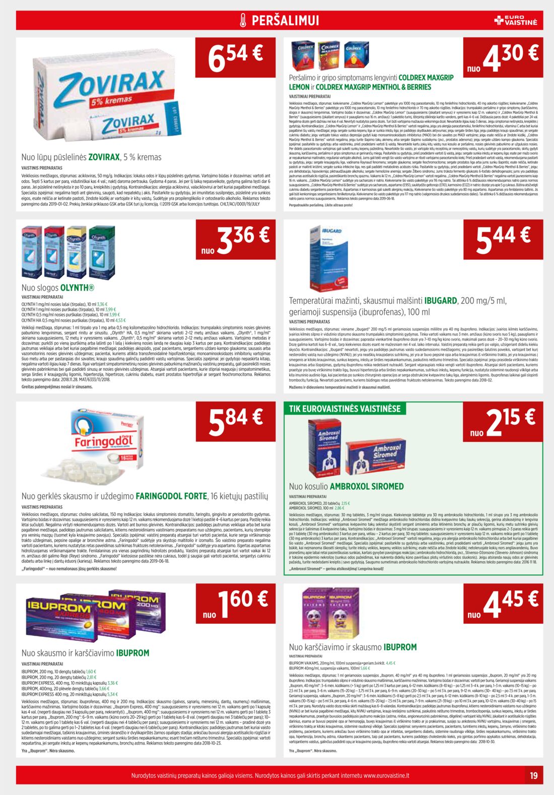 Euro vaistinė leidinys akcijos nuo 
  2019-08-01 iki 
  2019-08-31 | Leidinukas.lt puslapis 19