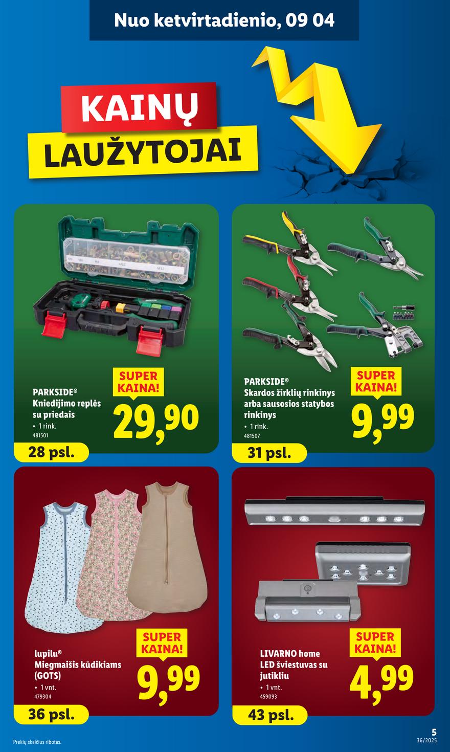 Lidl ne maisto leidinys akcijos nuo 
  2025-09-01 iki 
  2025-09-07 | Leidinukas.lt puslapis 5