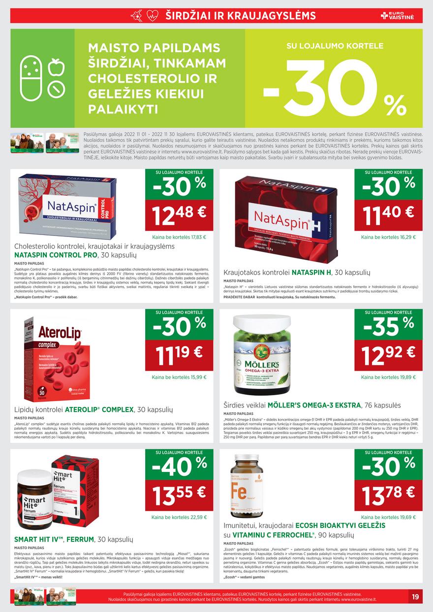 Euro vaistinė leidinys akcijos nuo 
  2022-11-01 iki 
  2022-11-30 | Leidinukas.lt puslapis 19