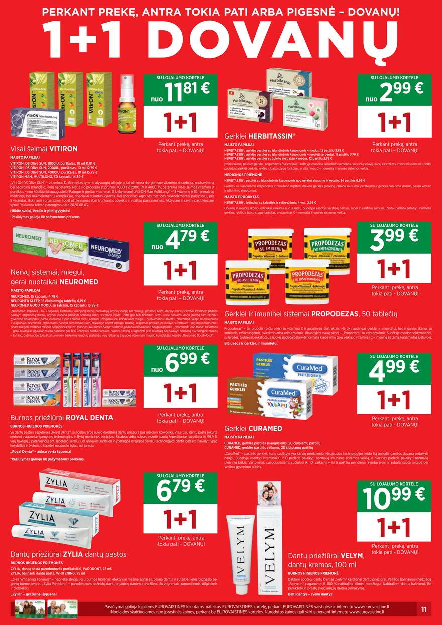 Euro vaistinė leidinys akcijos nuo 
  2021-10-01 iki 
  2021-11-03 | Leidinukas.lt puslapis 11