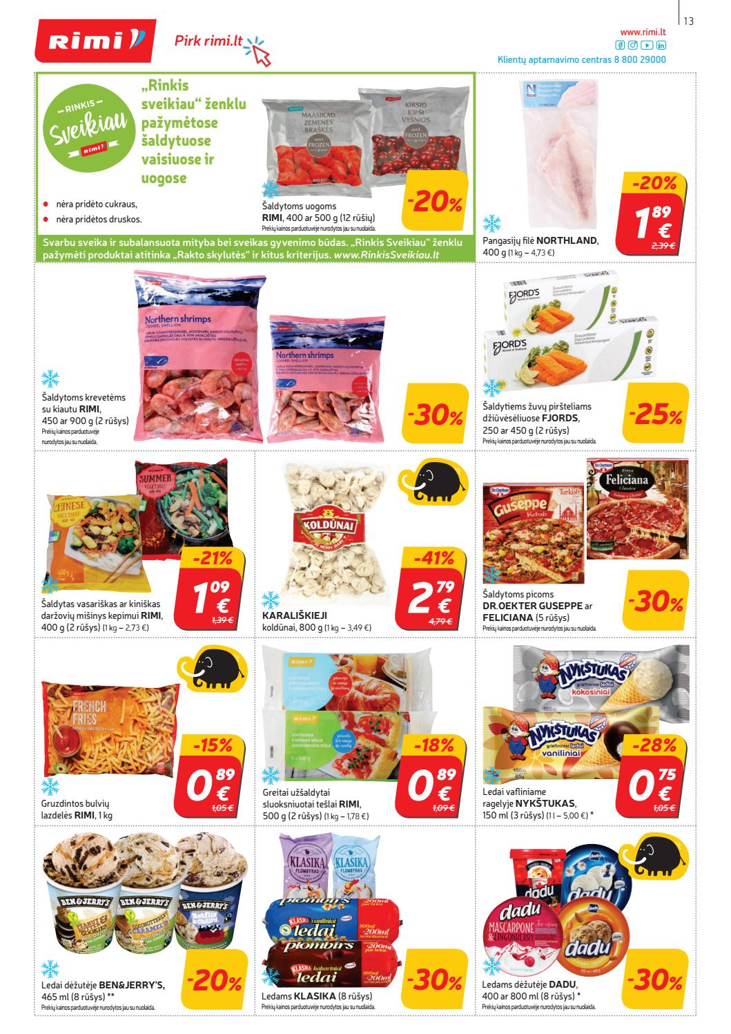 Rimi savaitinis leidinys akcijos nuo 
  2021-01-12 iki 
  2021-01-18 | Leidinukas.lt puslapis 13
