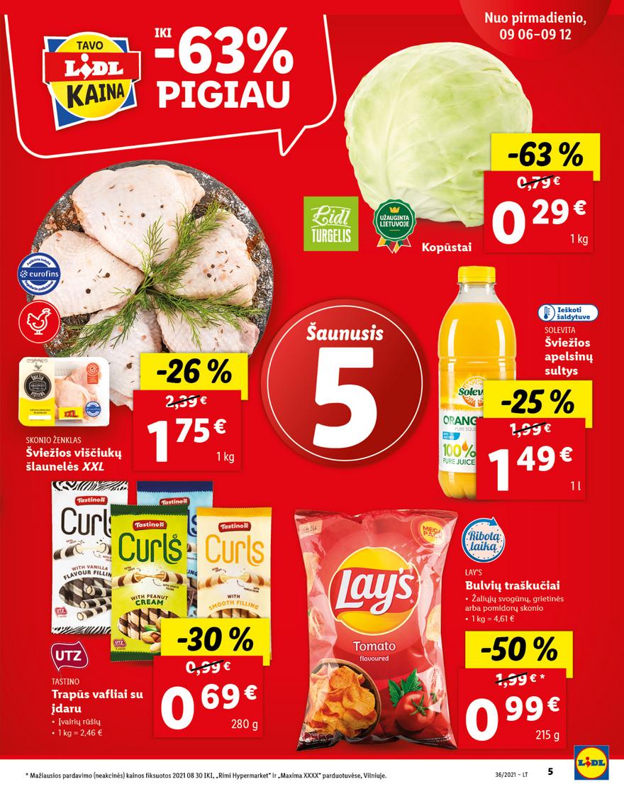 Lidl maisto prekių pasiūlymai akcijos nuo 
  2021-09-06 iki 
  2021-09-12 | Leidinukas.lt puslapis 5