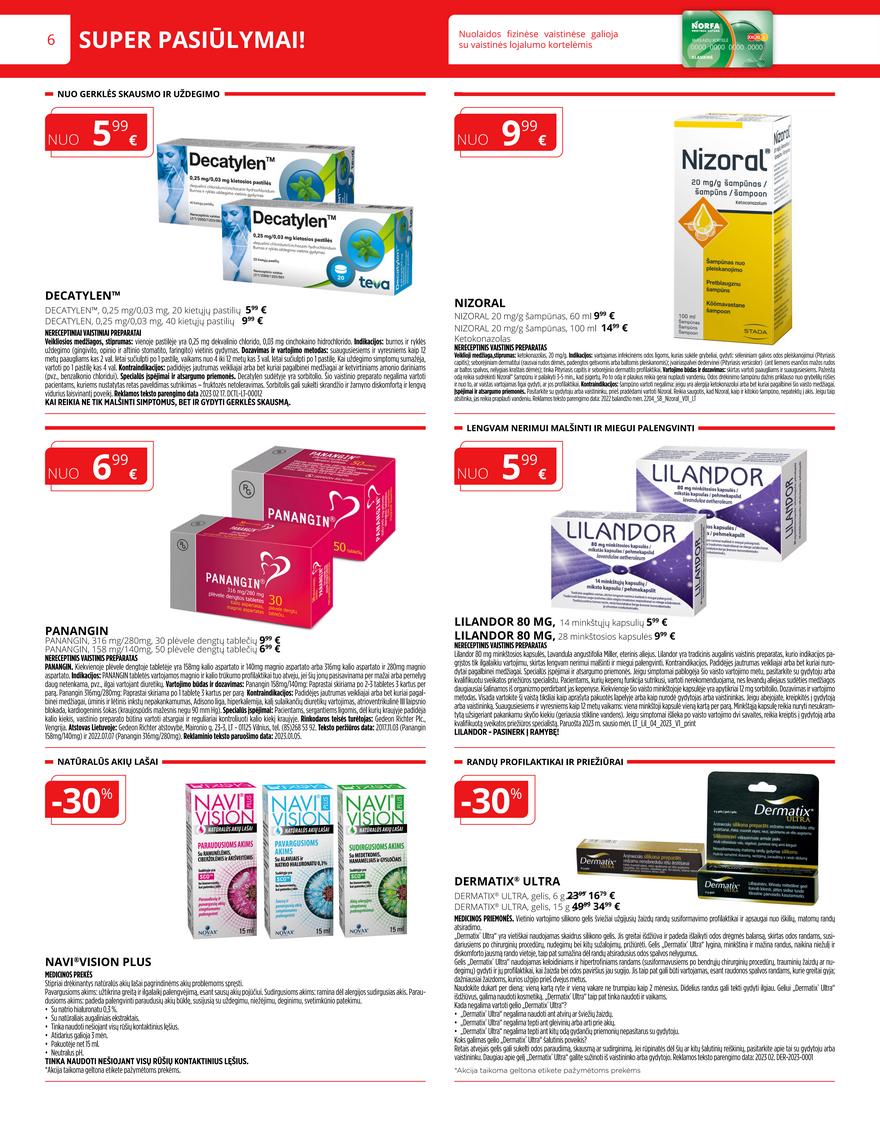 Norfos vaistinės leidinys akcijos nuo 
  2023-06-01 iki 
  2023-06-30 | Leidinukas.lt puslapis 6