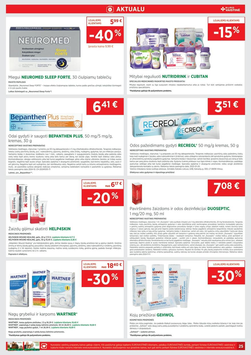 Euro vaistinė katalogas akcijos nuo 
  2025-03-01 iki 
  2025-03-31 | Leidinukas.lt puslapis 25