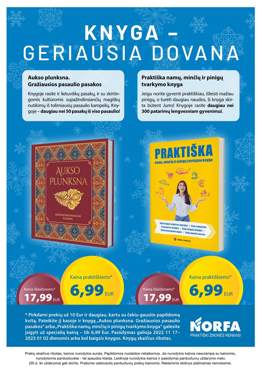Norfos kaininis leidinys akcijos nuo 
  2022-11-17 iki 
  2022-11-30 | Leidinukas.lt puslapis 20