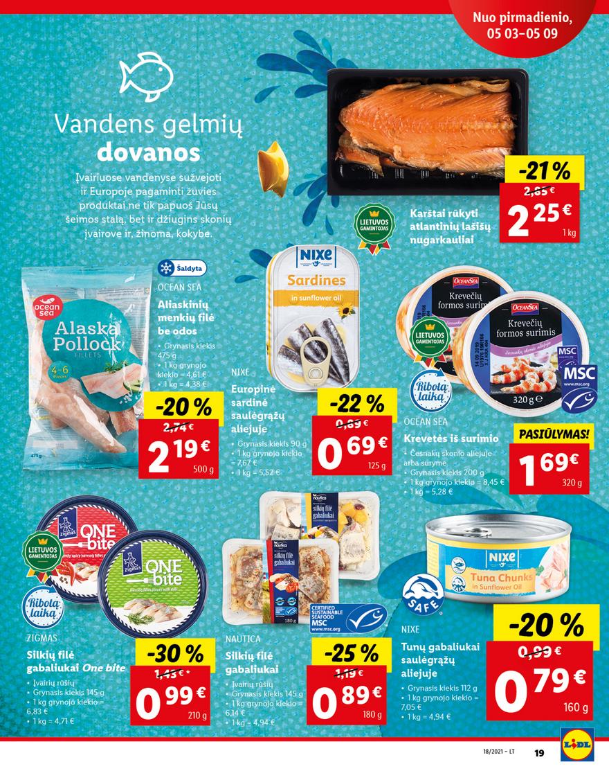 Lidl maisto prekių pasiūlymai akcijos nuo 
  2021-05-03 iki 
  2021-05-09 | Leidinukas.lt puslapis 19