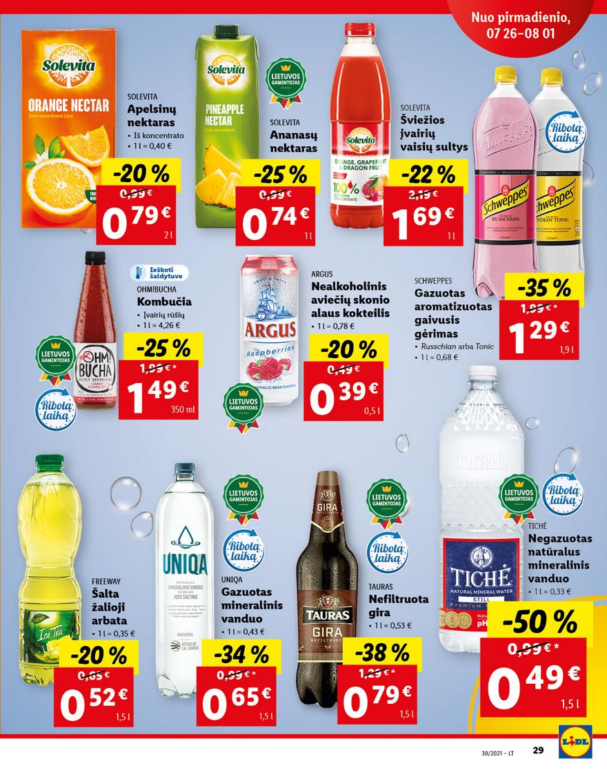 Lidl maisto prekių pasiūlymai akcijos nuo 
  2021-07-26 iki 
  2021-08-01 | Leidinukas.lt puslapis 29