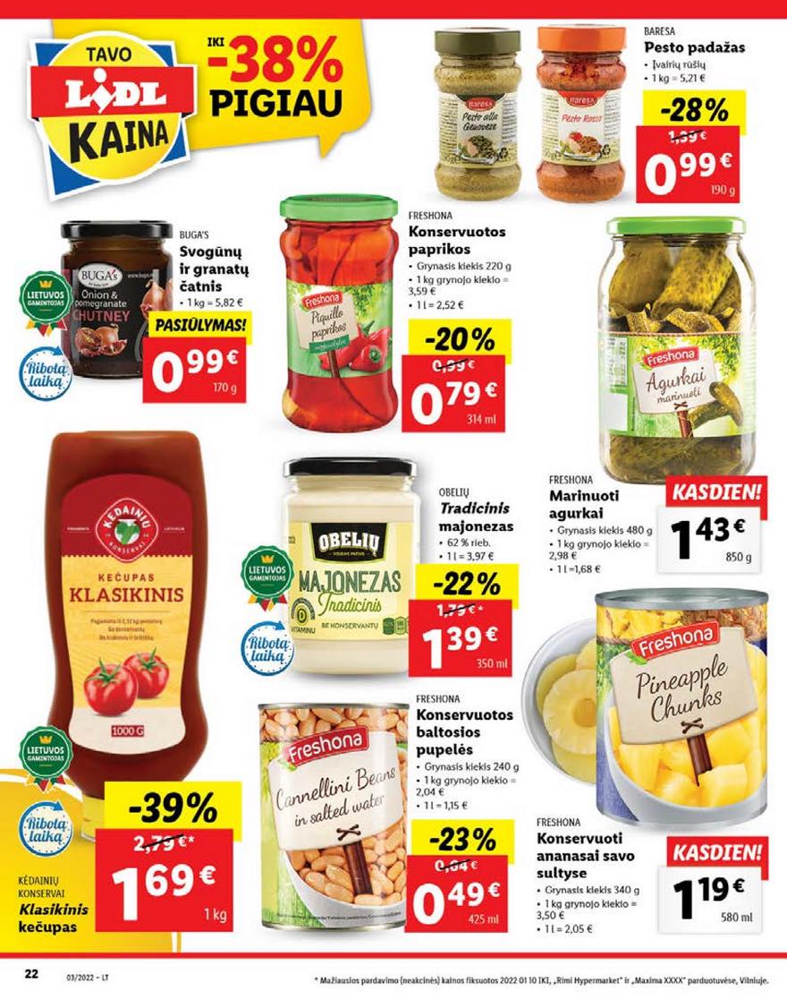 Lidl maisto prekių pasiūlymai akcijos nuo 
  2022-01-17 iki 
  2022-01-23 | Leidinukas.lt puslapis 22