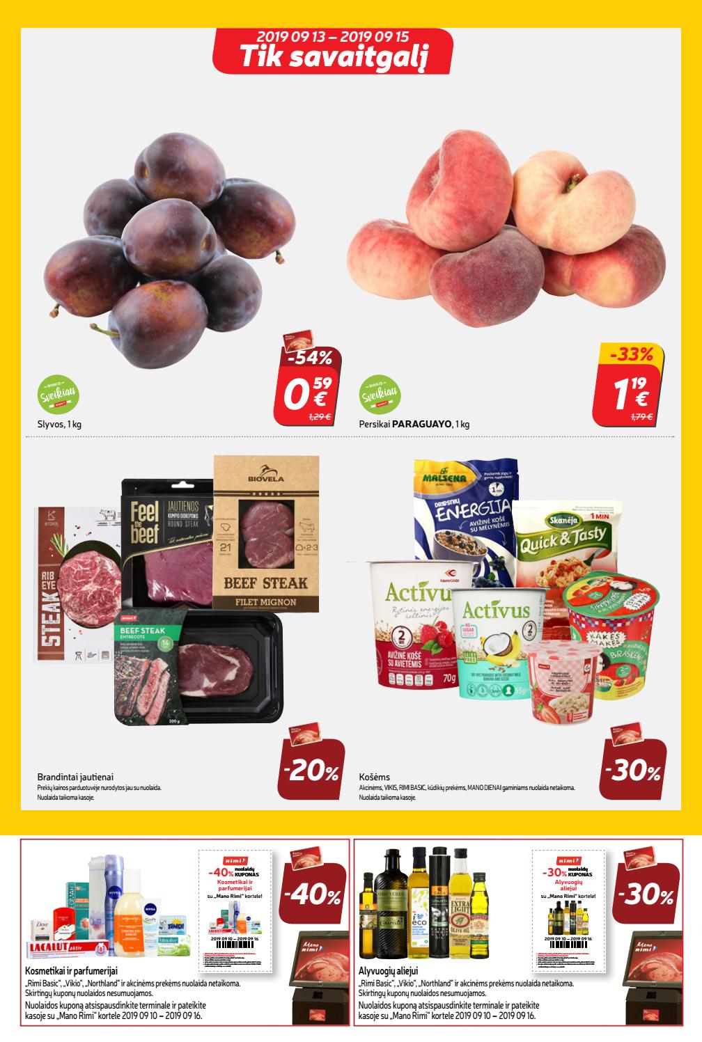 Rimi savaitinis leidinys akcijos nuo 
  2019-09-10 iki 
  2019-09-16 | Leidinukas.lt puslapis 23