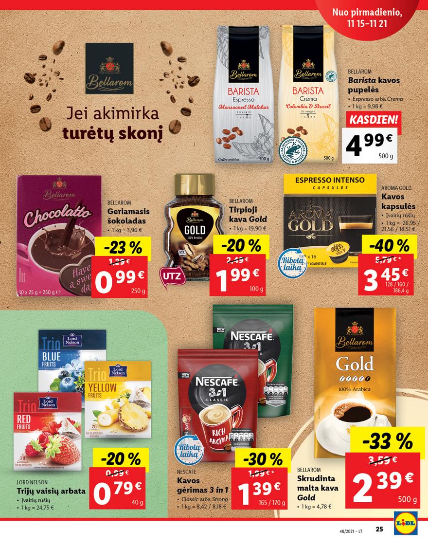 Lidl maisto prekių pasiūlymai akcijos nuo 
  2021-11-15 iki 
  2021-11-21 | Leidinukas.lt puslapis 25