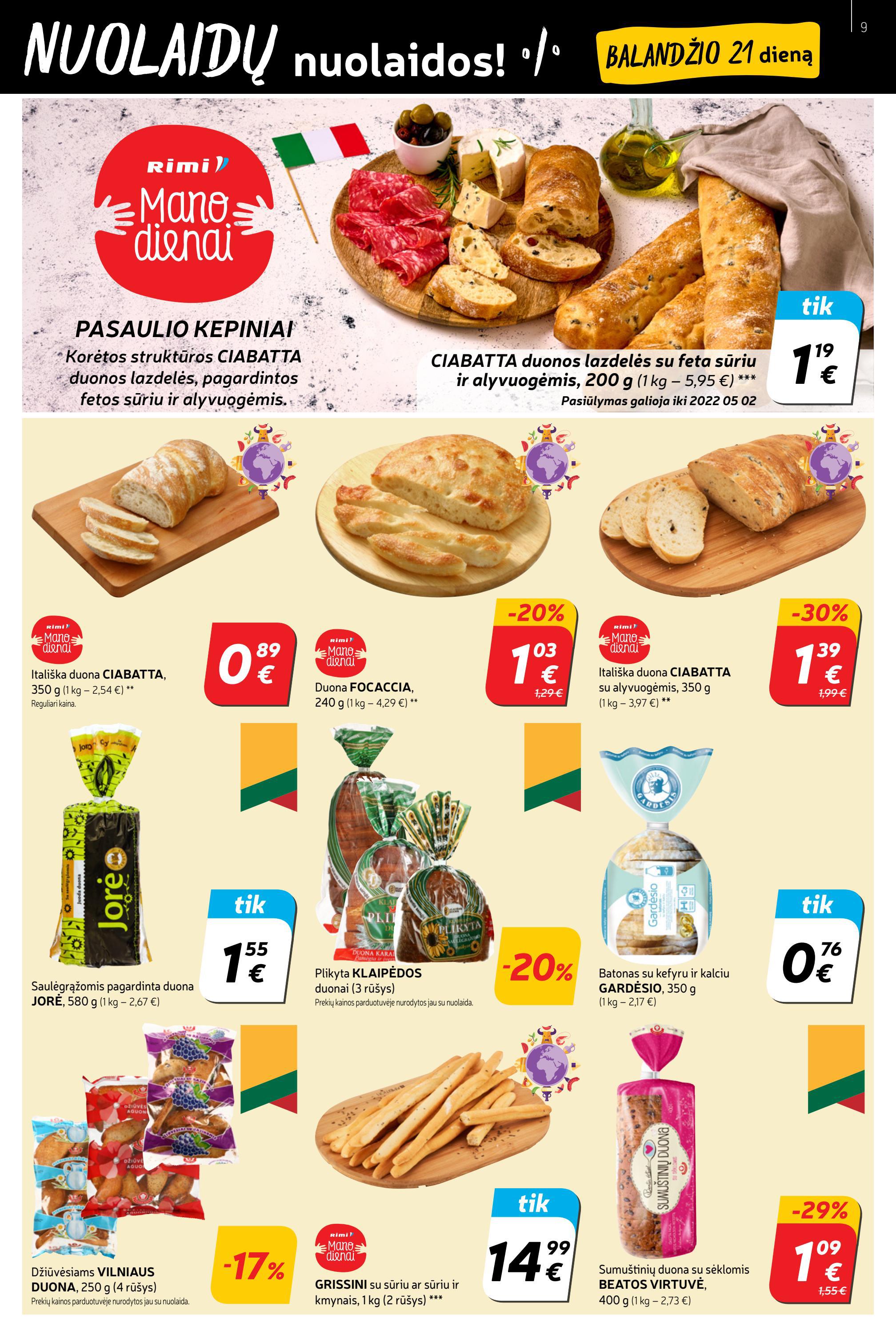 Rimi savaitinis leidinys akcijos nuo 
  2022-04-19 iki 
  2022-04-25 | Leidinukas.lt puslapis 9