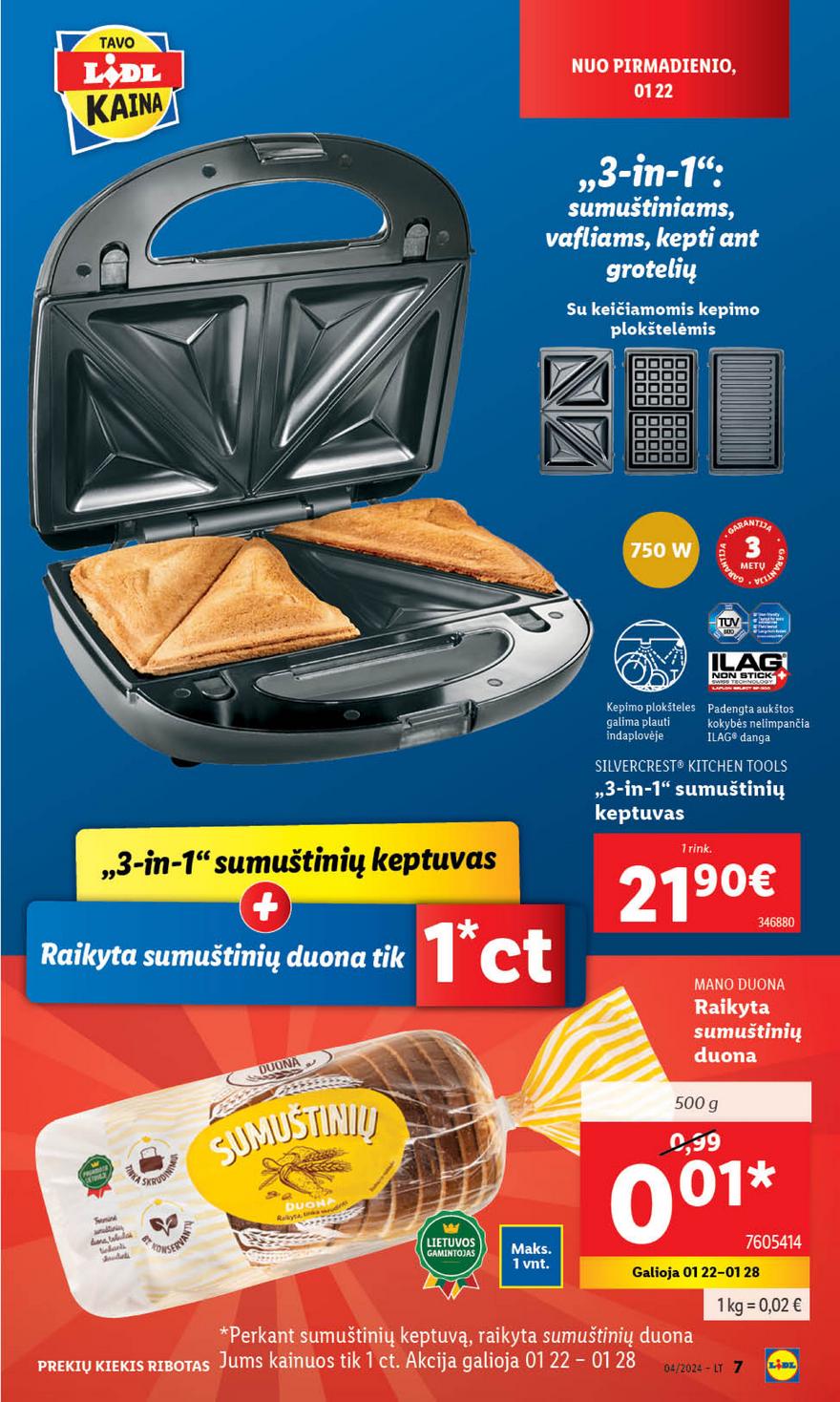 Lidl pasiūlymai akcijos nuo 
  2024-01-22 iki 
  2024-01-28 | Leidinukas.lt puslapis 7